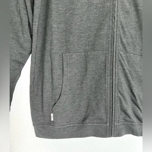 Linksoul Men's Charcoal Hoddie Zip-Up Lightweight jacket with pockets - Picture 3 of 10